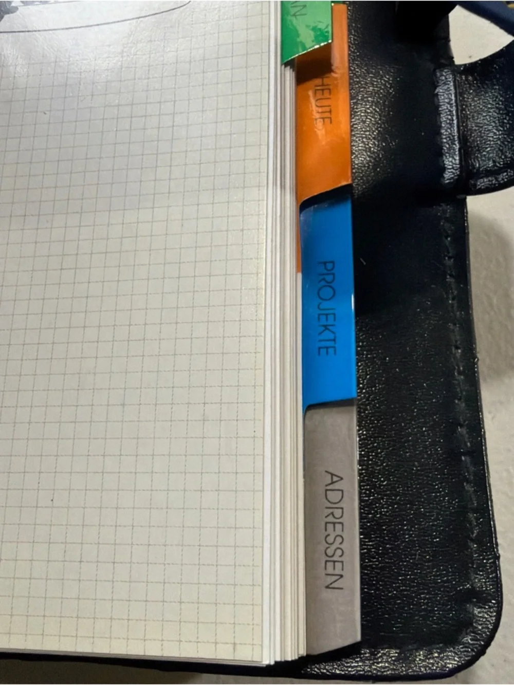 German Day Timer Planner Multi Color Organizer Binder With Id Slot & Pen Holder